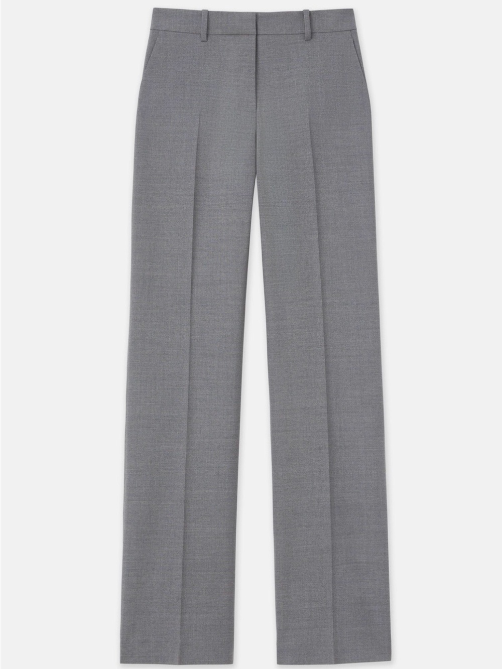 Lafayette 148 New York Light Gray Wide-Leg Dress Pants